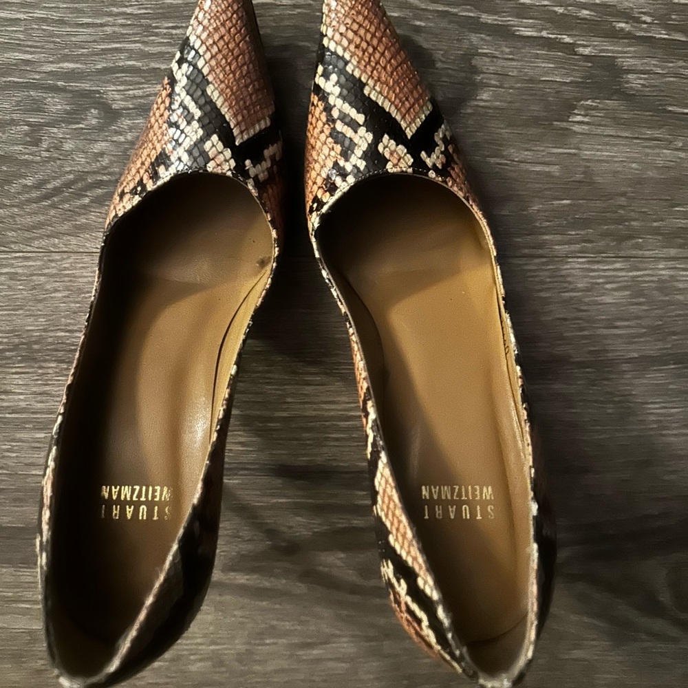 Stuart Weitzman Multicolor Snakeskin Heels